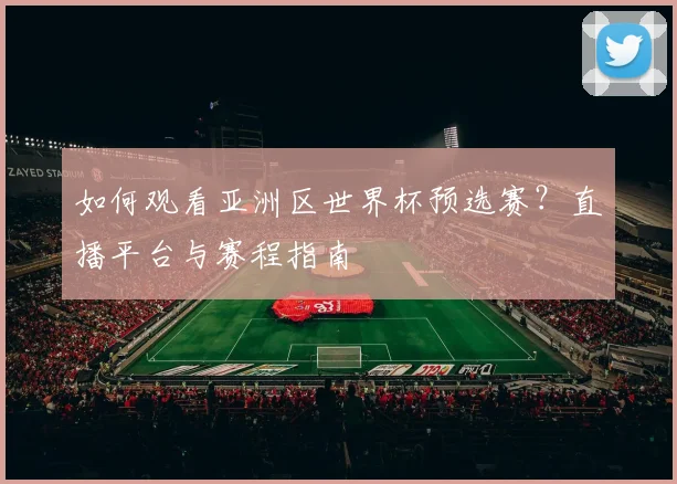 如何观看亚洲区世界杯预选赛?直播平台与赛程指南